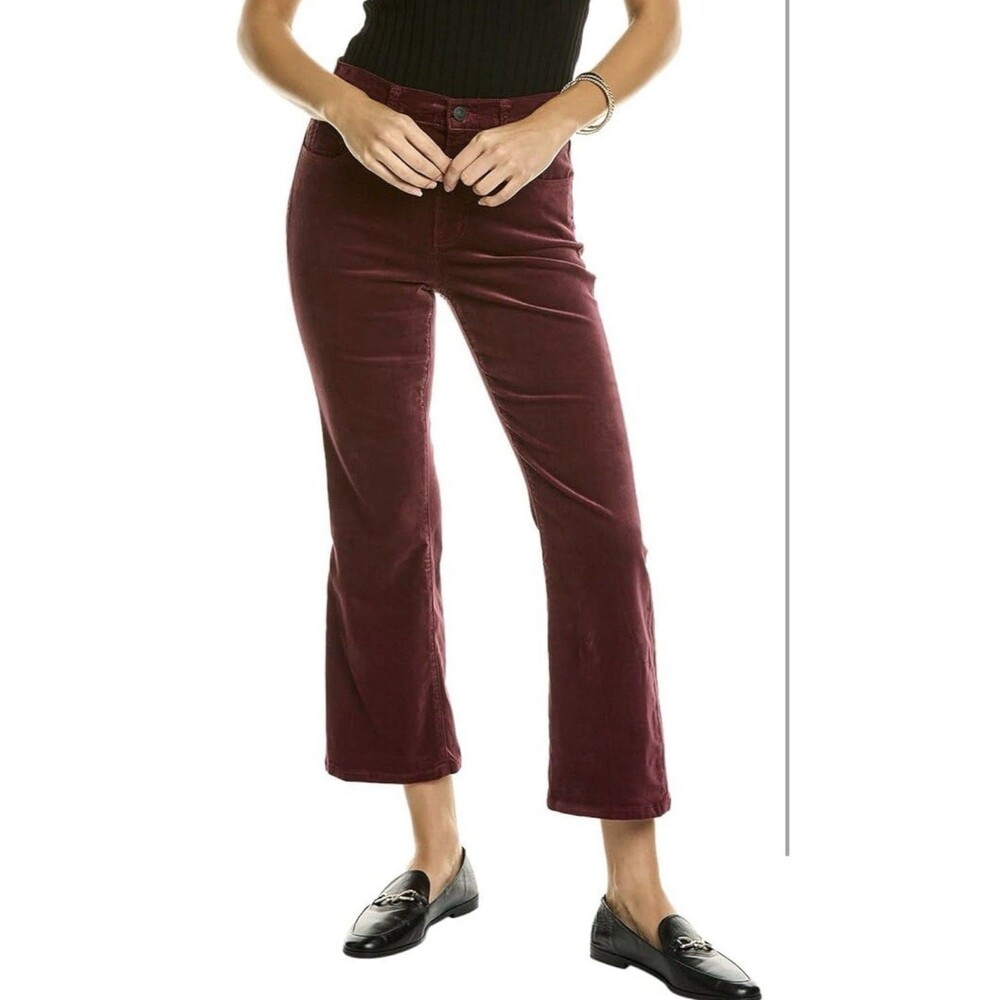 Current Elliot The Boulevard Velvet Velour Bootcut Mid Rise Crop Bootcut Sz 27